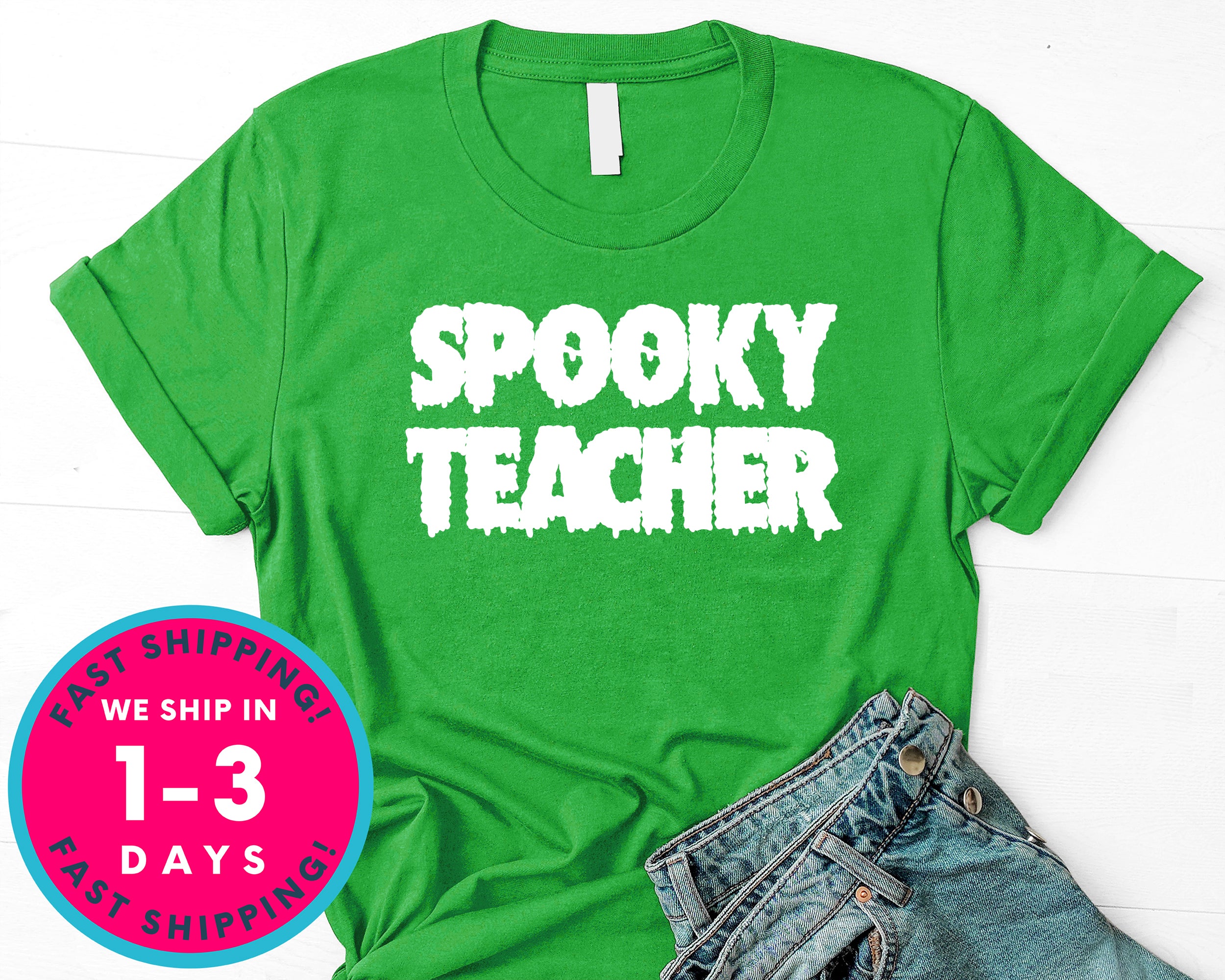 Spooky Teacher T-Shirt - Halloween Horror Scary Shirt
