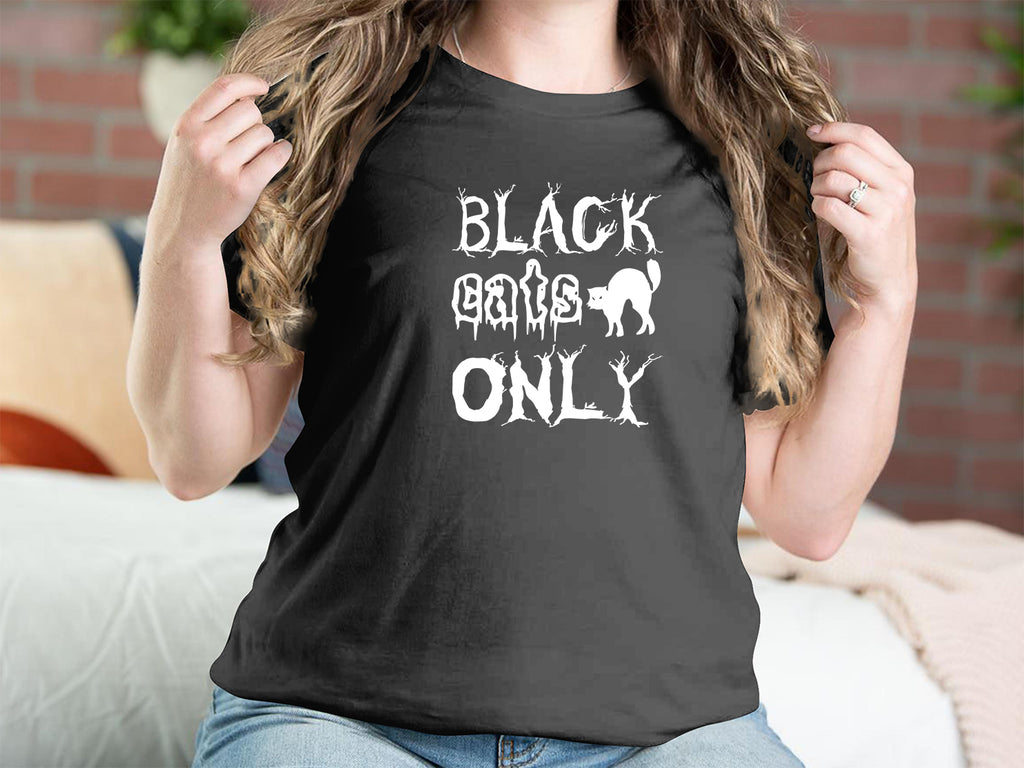 Black Cats Only Halloween T-shirts