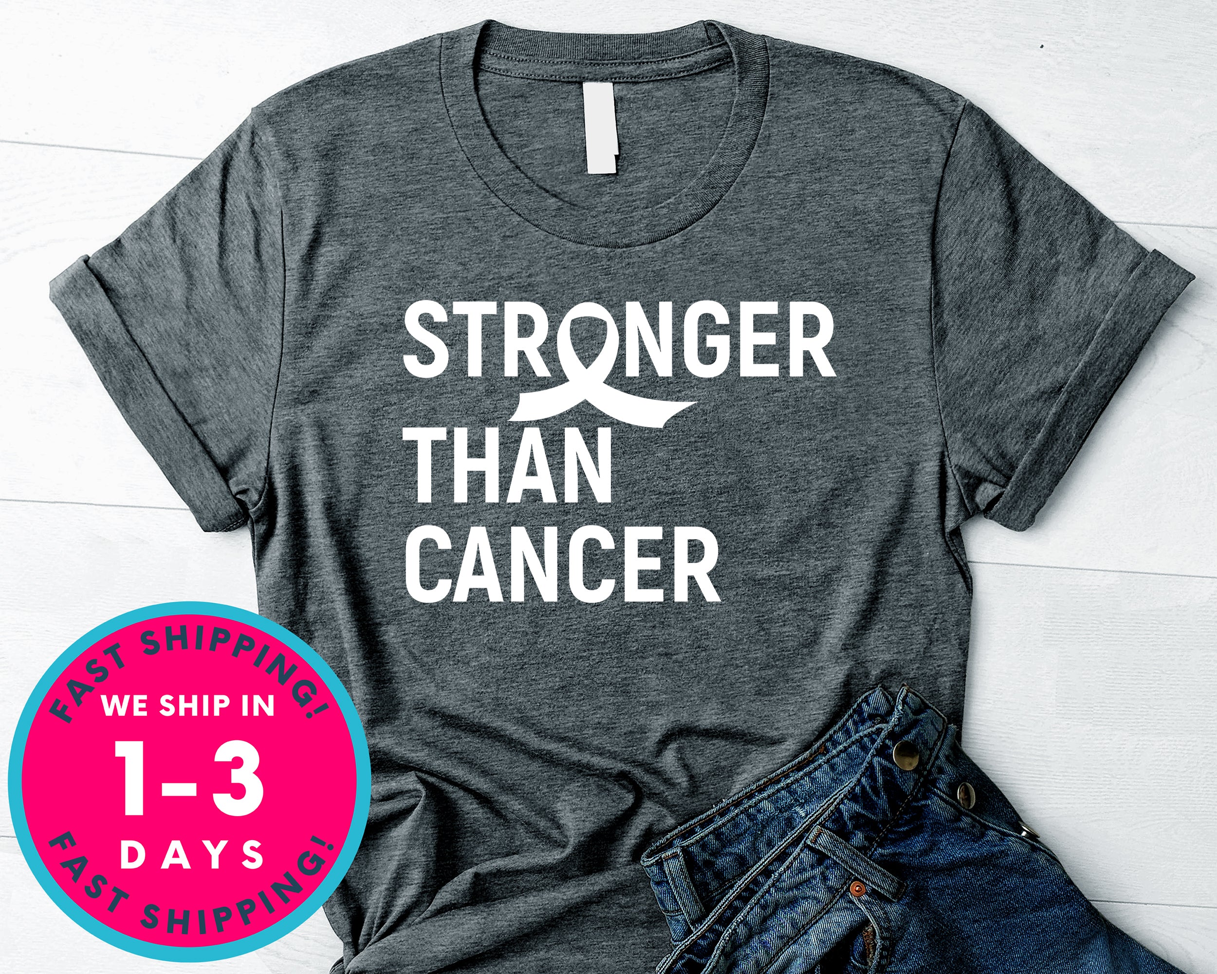 Stronger Than Cancer T-Shirt - Awareness Support Shirt