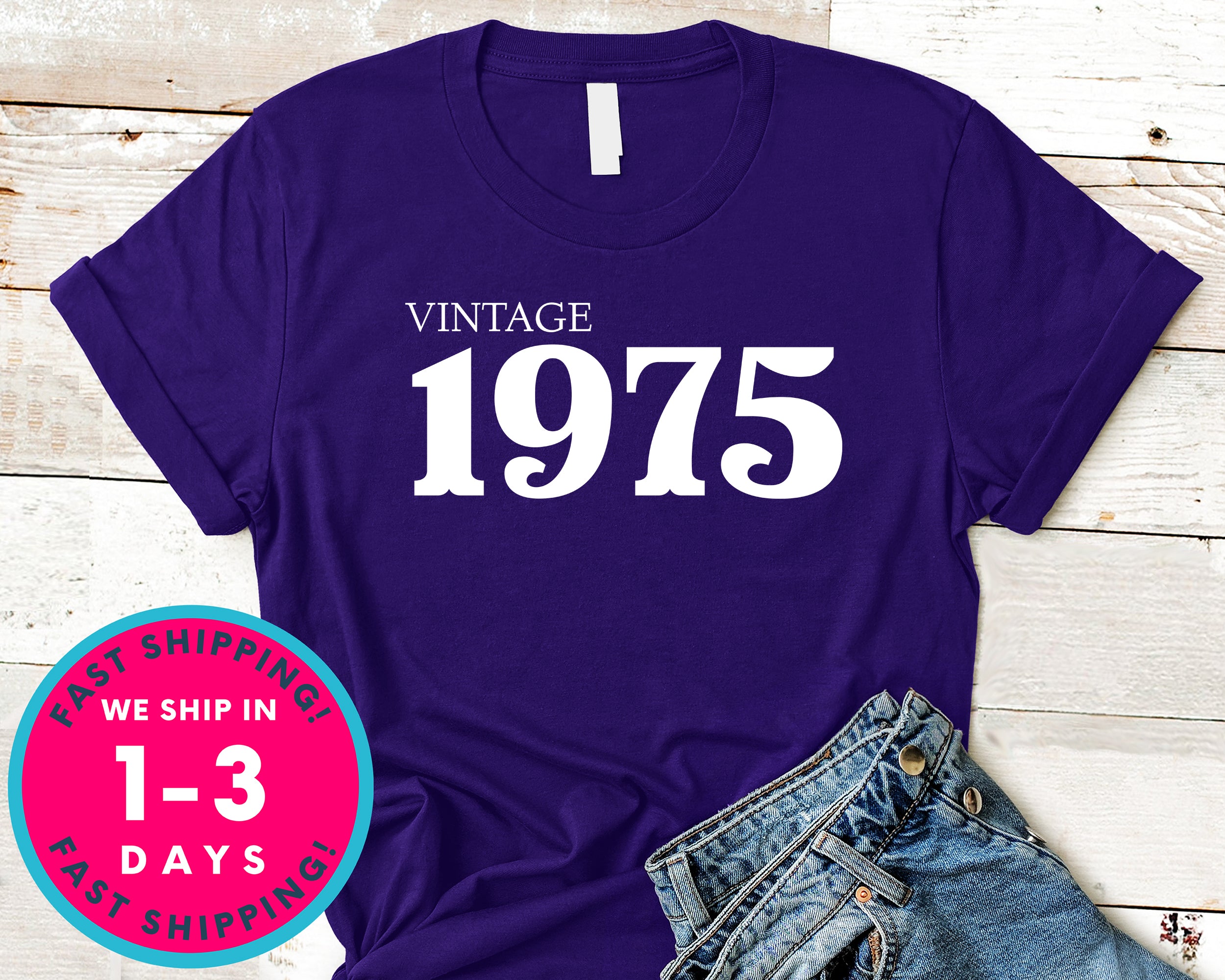 Vintage 1975 T-Shirt - Birthday Shirt