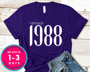 Vintage 1988 T-Shirt - Birthday Shirt