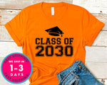 Class Of 2030 T-Shirt - Back To School College Shirt