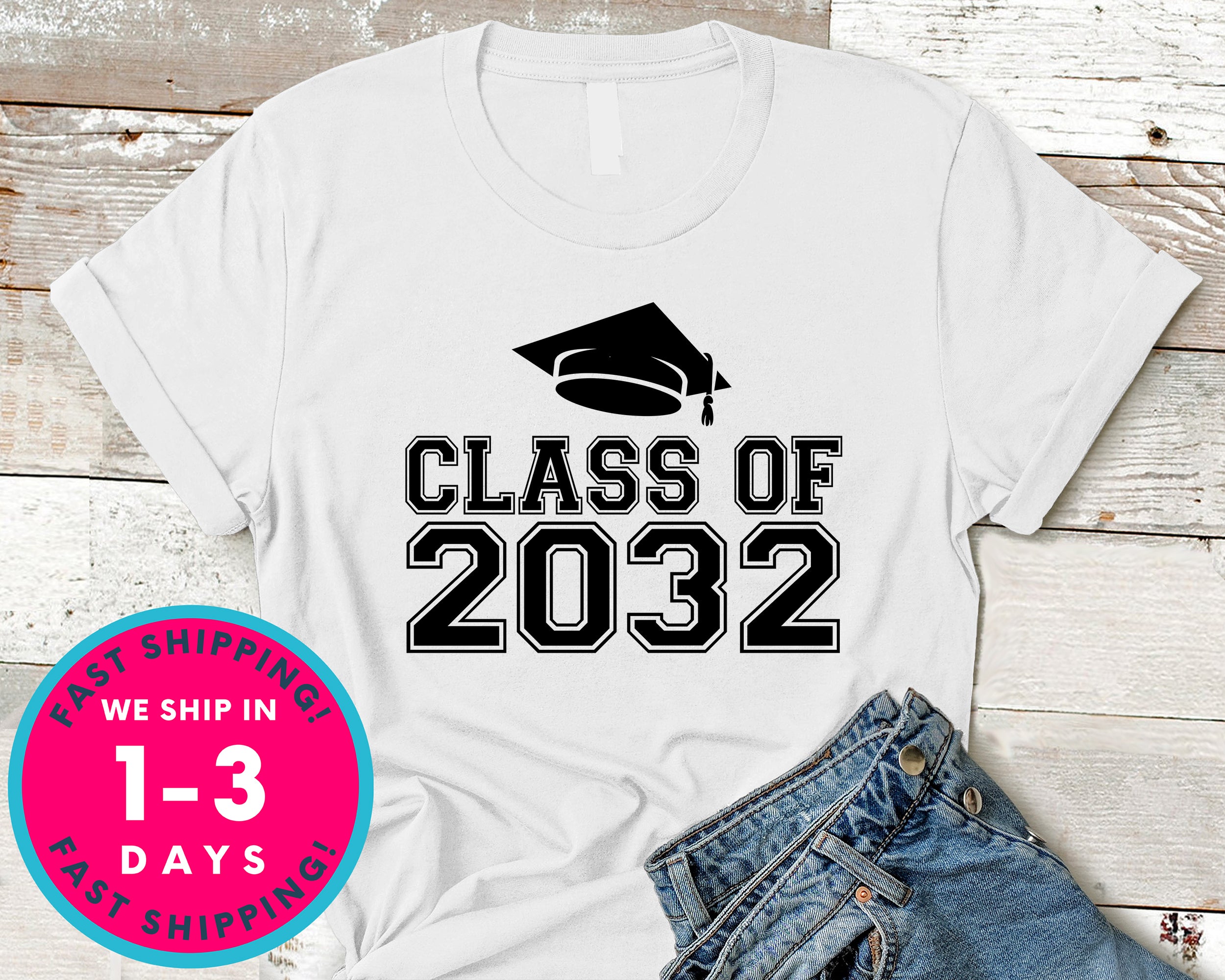 Class Of 2032 T-Shirt - Back To School College Shirt