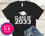 Kindergarten Class Of 2033 T-Shirt - Back To School College Shirt