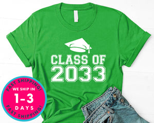 Kindergarten Class Of 2033 T-Shirt - Back To School College Shirt