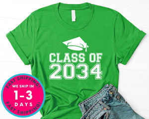 Class Of 2034 T-Shirt - Back To School College Shirt