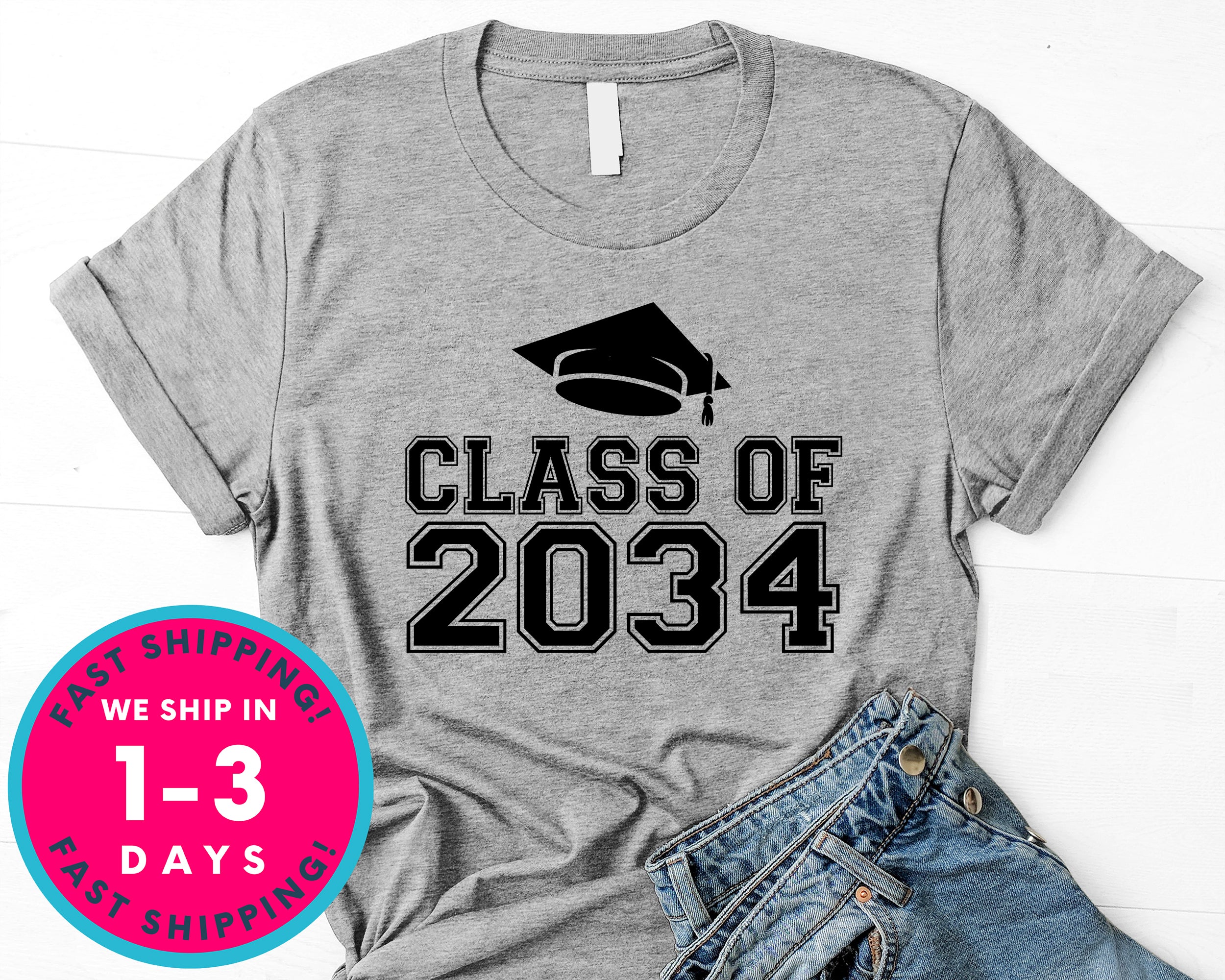 Class Of 2034 T-Shirt - Back To School College Shirt