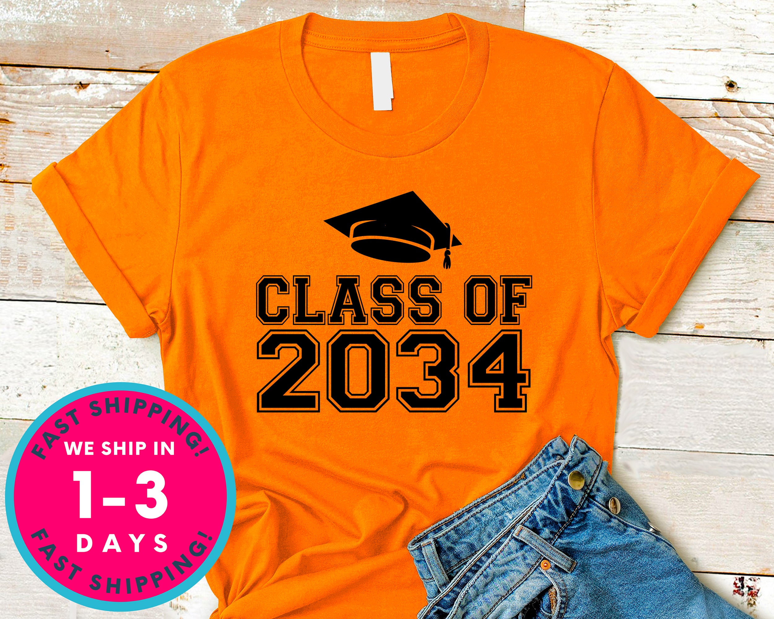 Class Of 2034 T-Shirt - Back To School College Shirt