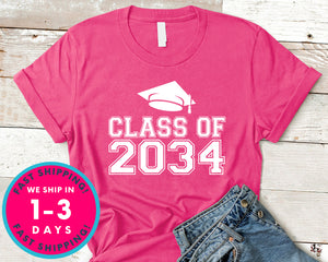 Class Of 2034 T-Shirt - Back To School College Shirt