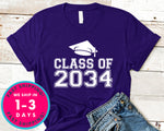 Class Of 2034 T-Shirt - Back To School College Shirt