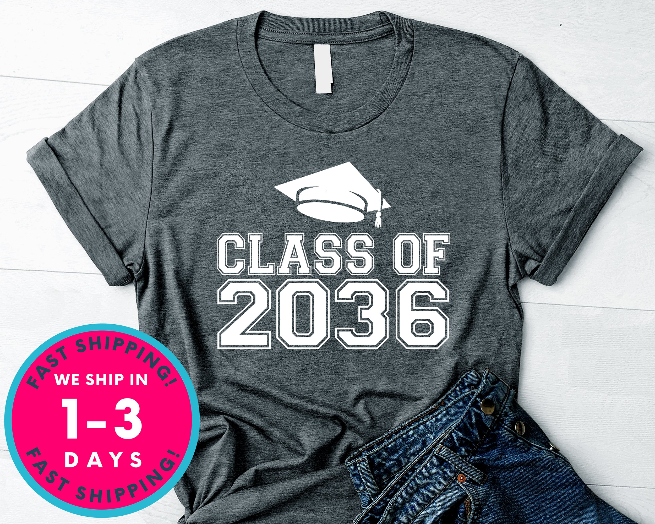 Class Of 2036 T-Shirt - Back To School College Shirt