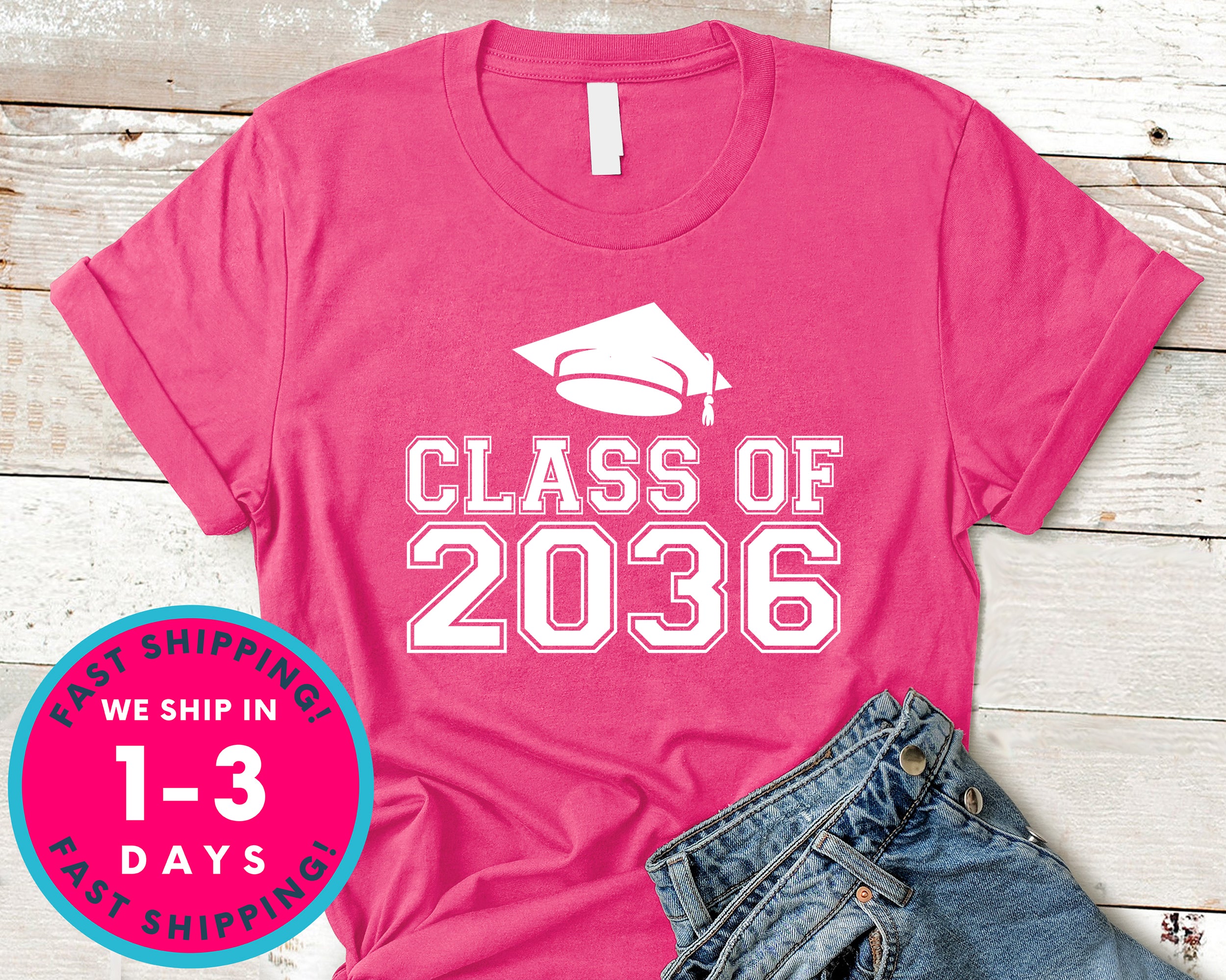 Class Of 2036 T-Shirt - Back To School College Shirt