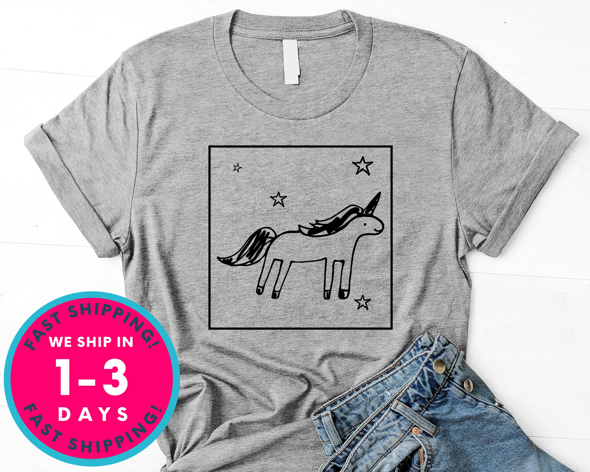 Cute Unicorn T-Shirt - Lifestyle Shirt