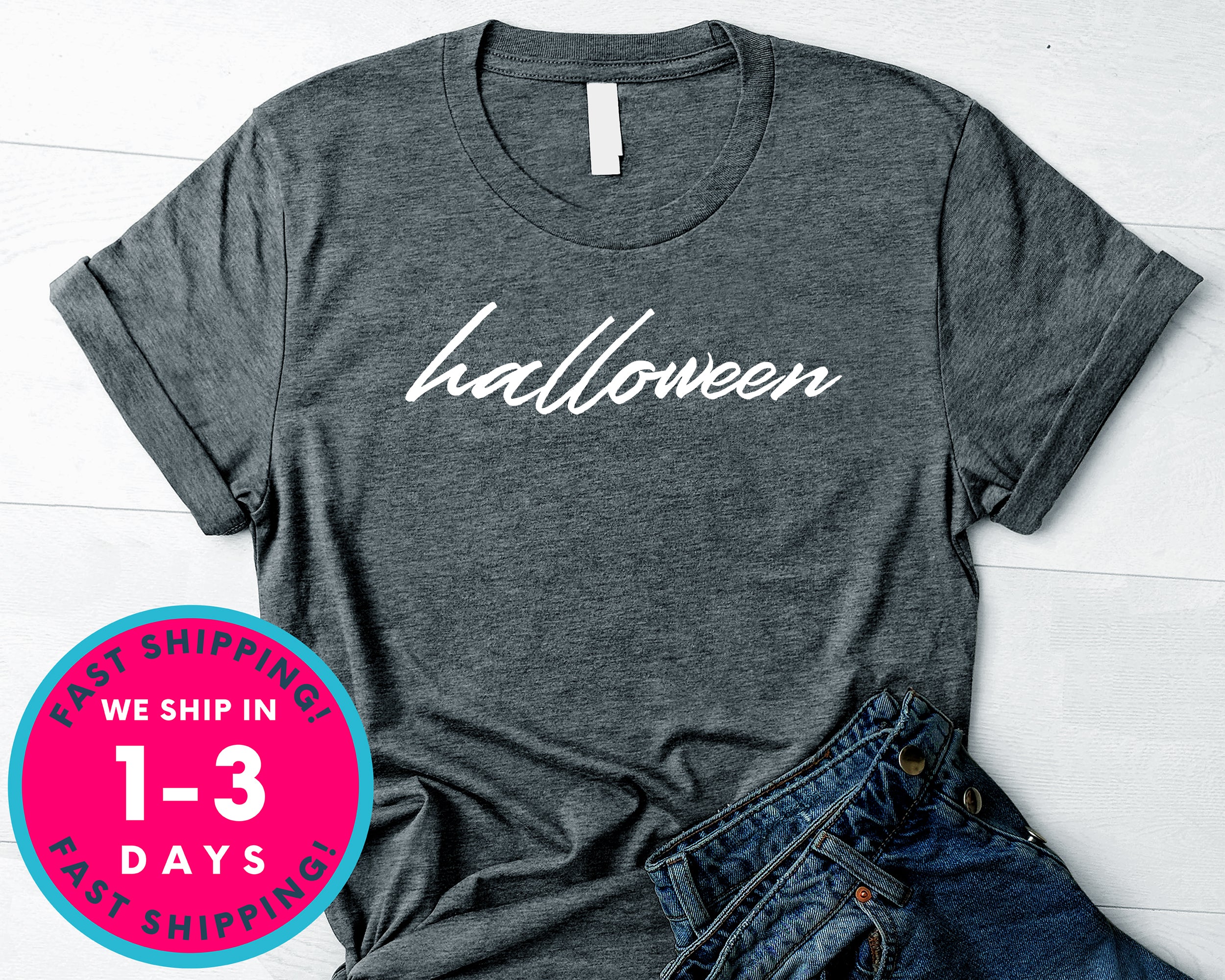 Halloween Word T-Shirt - Halloween Horror Scary Shirt