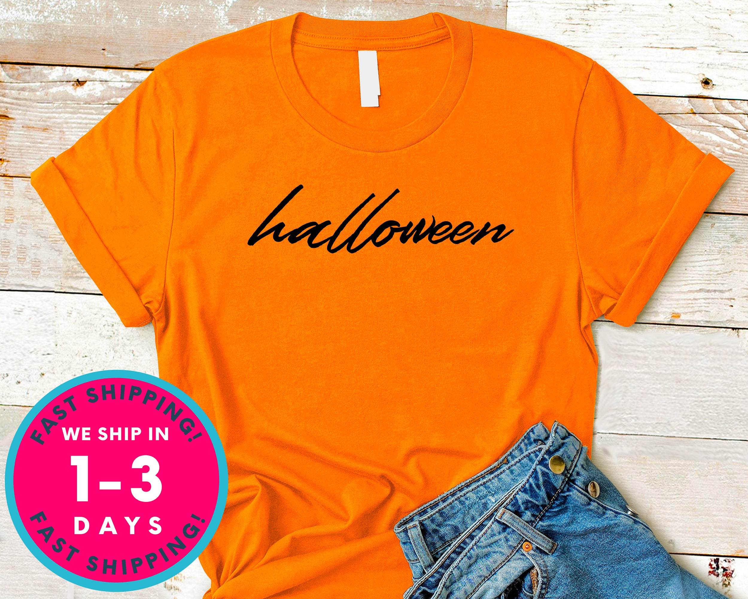 Halloween Word T-Shirt - Halloween Horror Scary Shirt