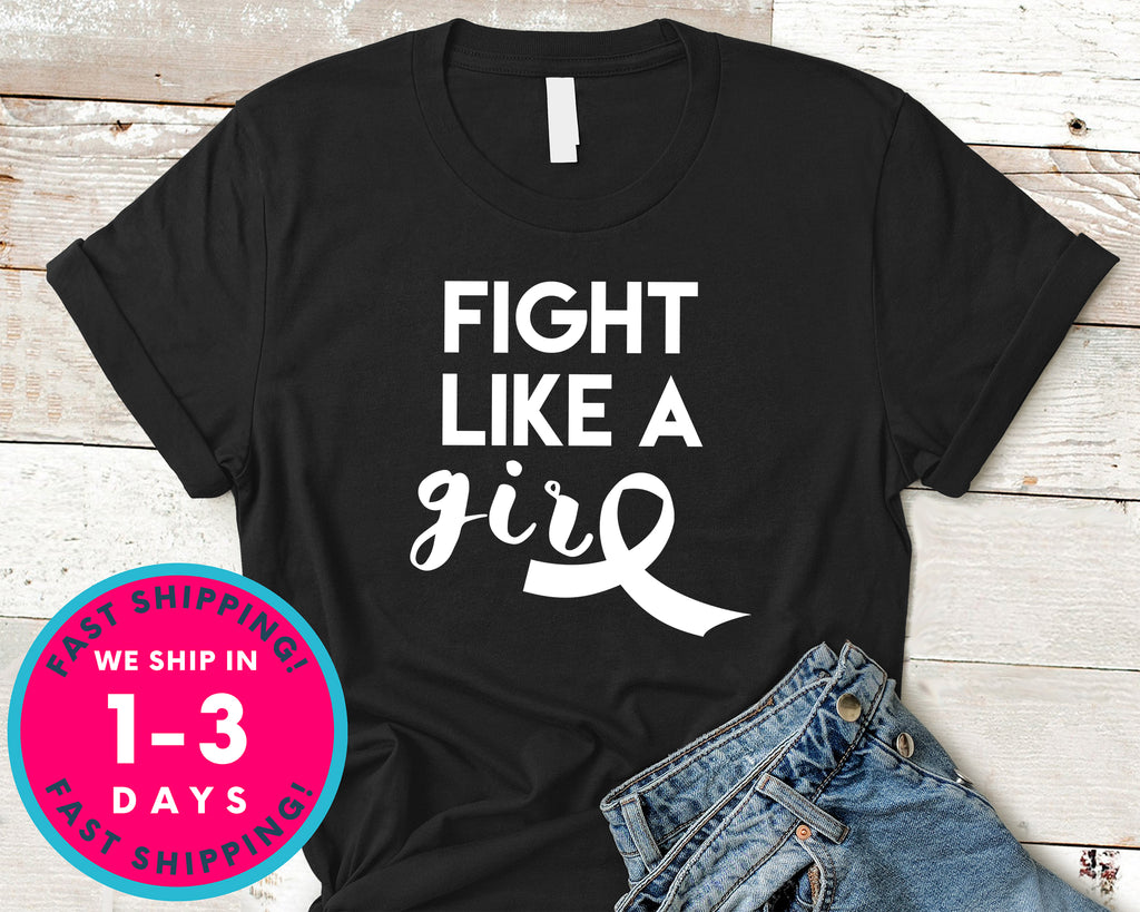 Pink October Fight Like A Girl T-Shirt - Awareness Support Shirt
