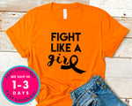 Pink October Fight Like A Girl T-Shirt - Awareness Support Shirt