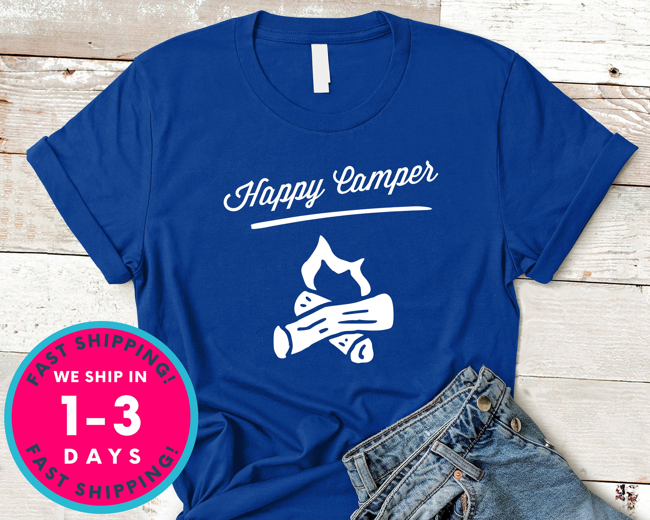Happy Camper T-Shirt - Outdoor Shirt
