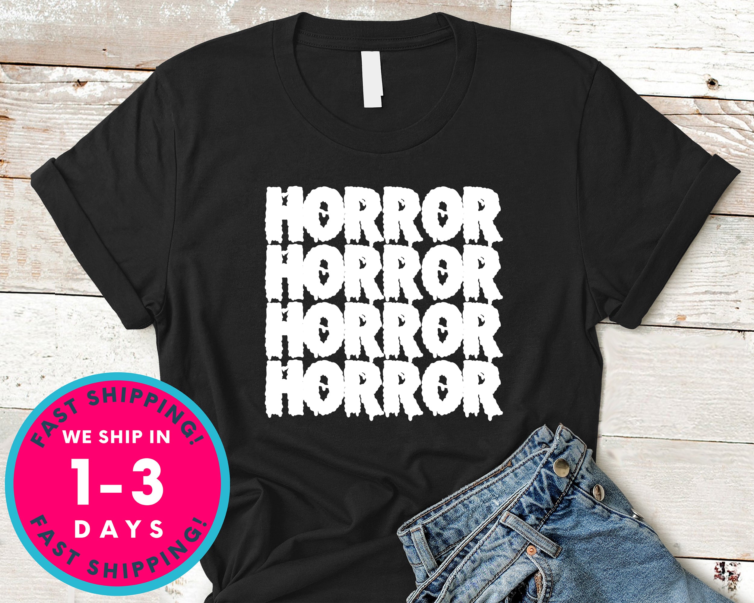 Horror Movies Blood T-Shirt - Halloween Horror Scary Shirt