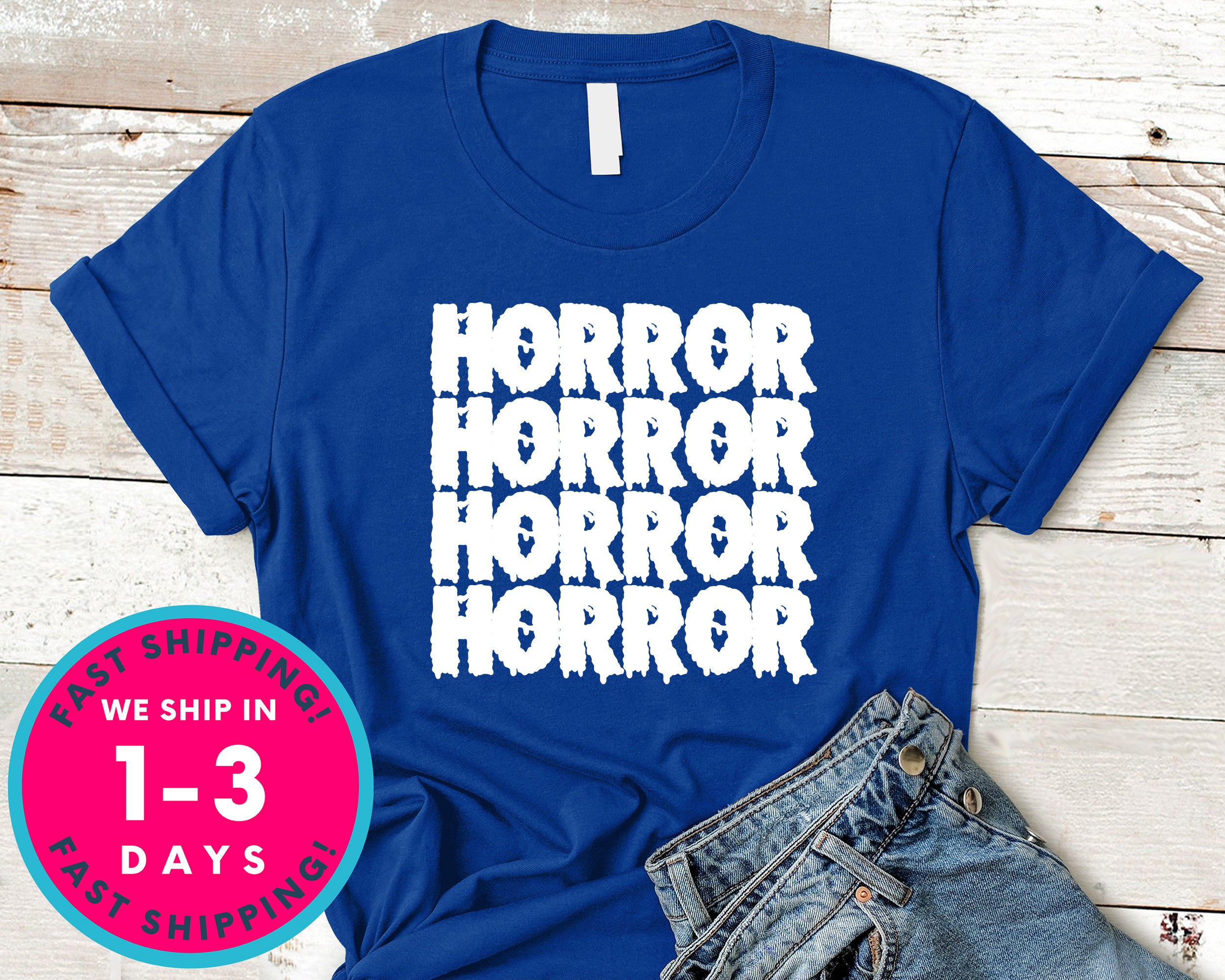 Horror Movies Blood T-Shirt - Halloween Horror Scary Shirt