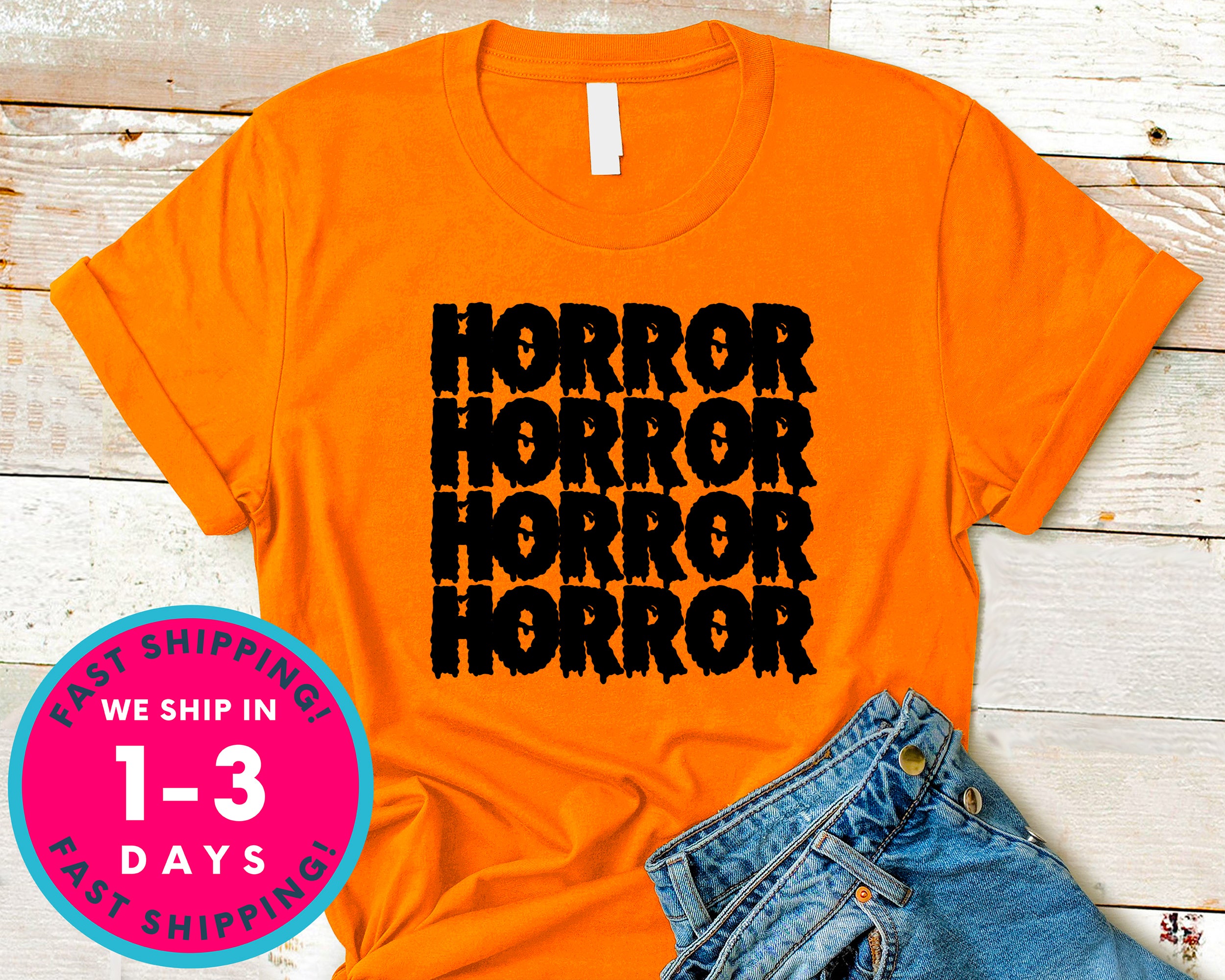 Horror Movies Blood T-Shirt - Halloween Horror Scary Shirt