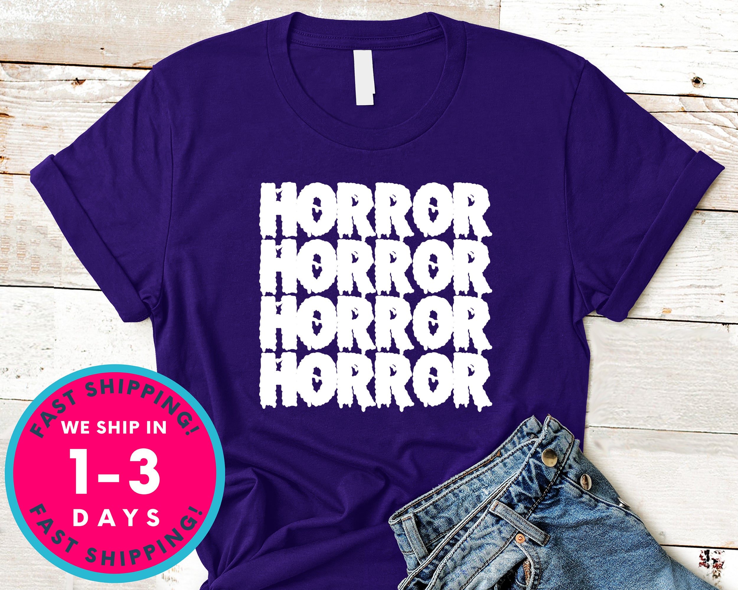Horror Movies Blood T-Shirt - Halloween Horror Scary Shirt