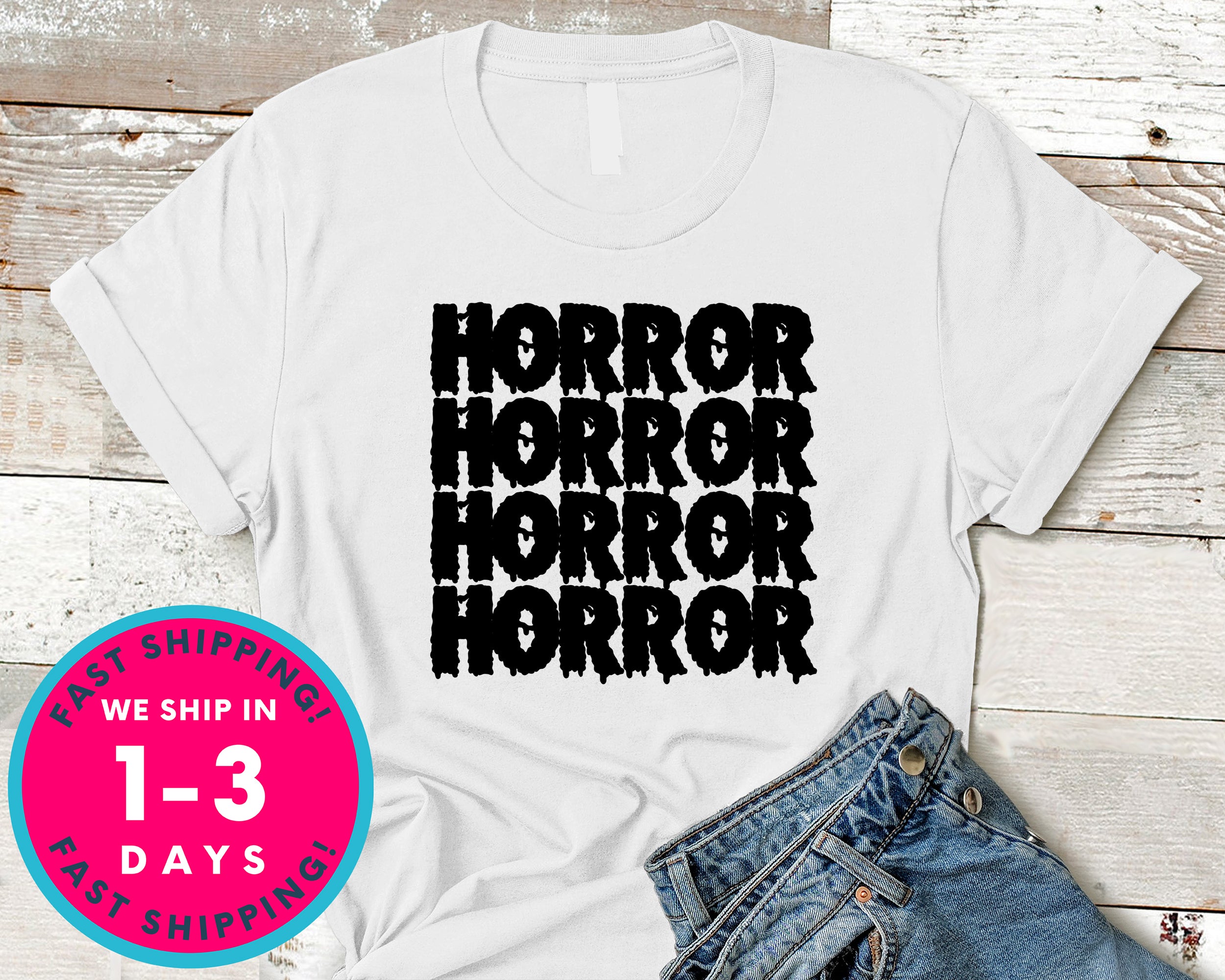 Horror Movies Blood T-Shirt - Halloween Horror Scary Shirt