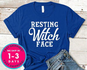 Resting Witch Face T-Shirt - Halloween Horror Scary Shirt