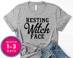 Resting Witch Face T-Shirt - Halloween Horror Scary Shirt