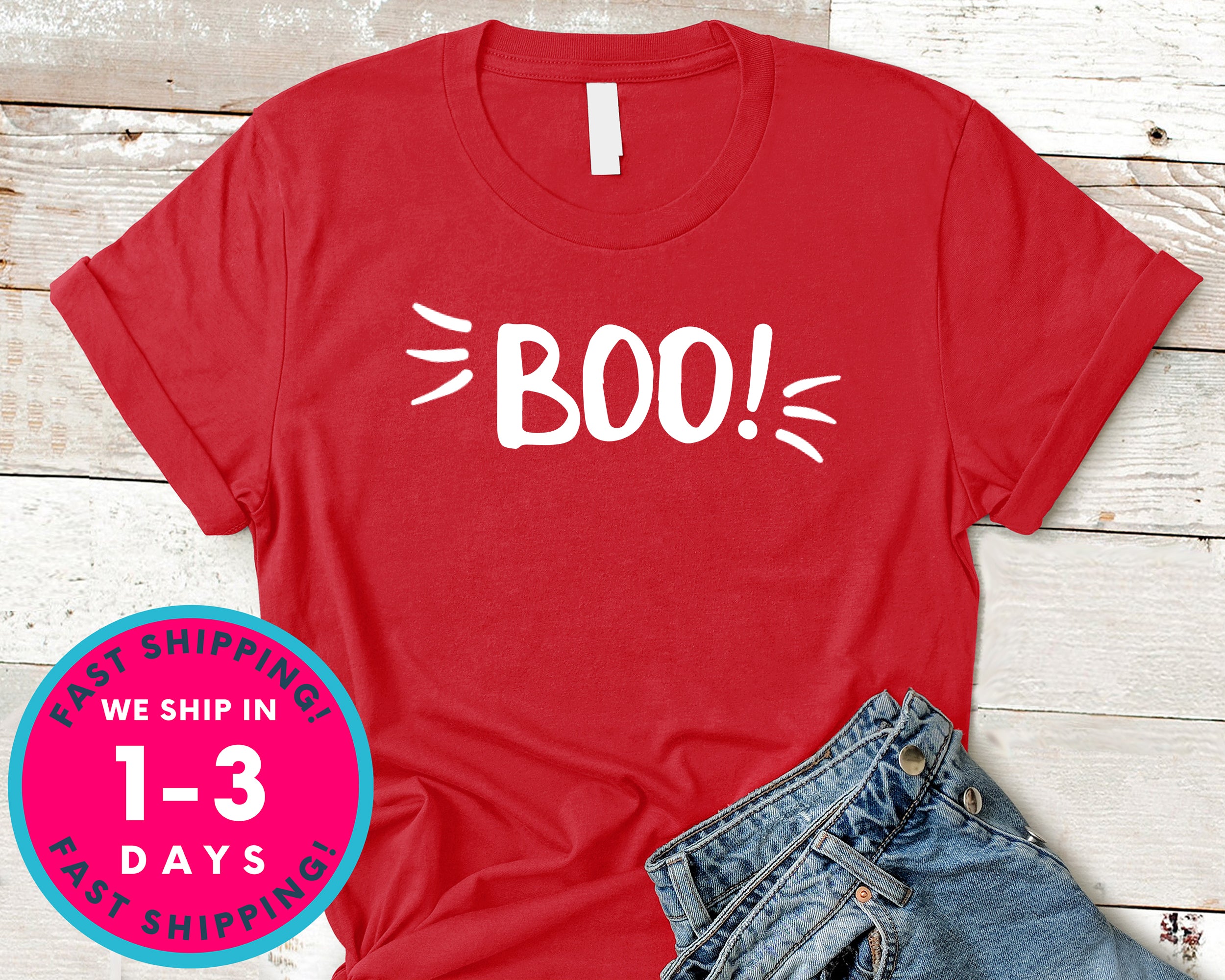 Cute Halloween Boo T-Shirt - Halloween Horror Scary Shirt