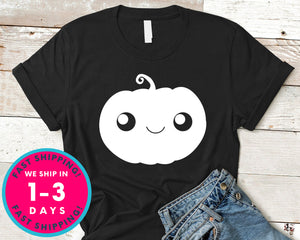 Halloween Smiling Pumpkin Face T-Shirt - Halloween Horror Scary Shirt