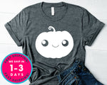 Halloween Smiling Pumpkin Face T-Shirt - Halloween Horror Scary Shirt
