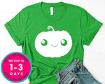Halloween Smiling Pumpkin Face T-Shirt - Halloween Horror Scary Shirt