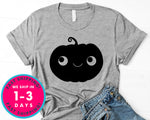 Halloween Smiling Pumpkin Face T-Shirt - Halloween Horror Scary Shirt