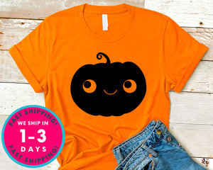 Halloween Smiling Pumpkin Face T-Shirt - Halloween Horror Scary Shirt