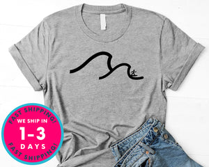 Happiness Comes In Waves Double Waves T-Shirt - Sports Shirt