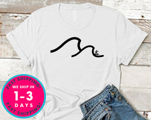Happiness Comes In Waves Double Waves T-Shirt - Sports Shirt