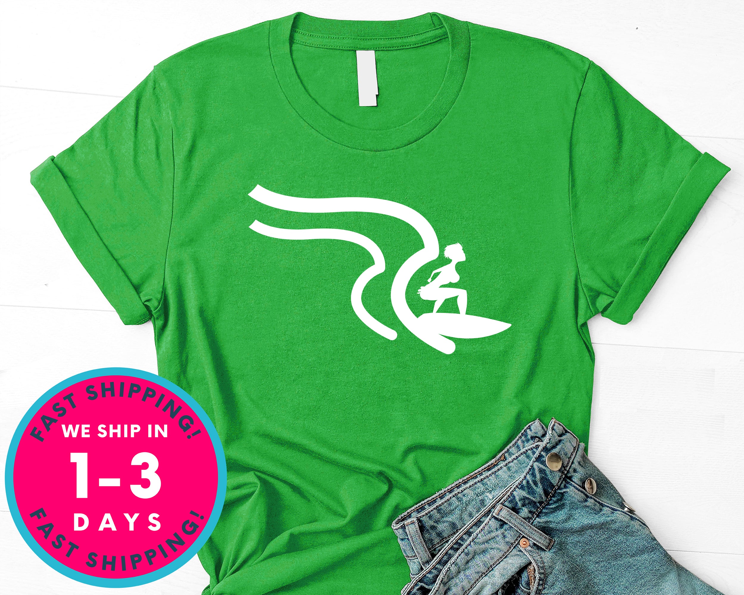 Surfer Girl Happiness Comes In Waves T-Shirt - Sports Shirt