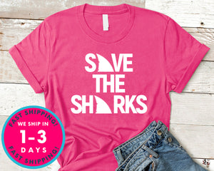 Save The Sharks T-Shirt - Animals Shirt