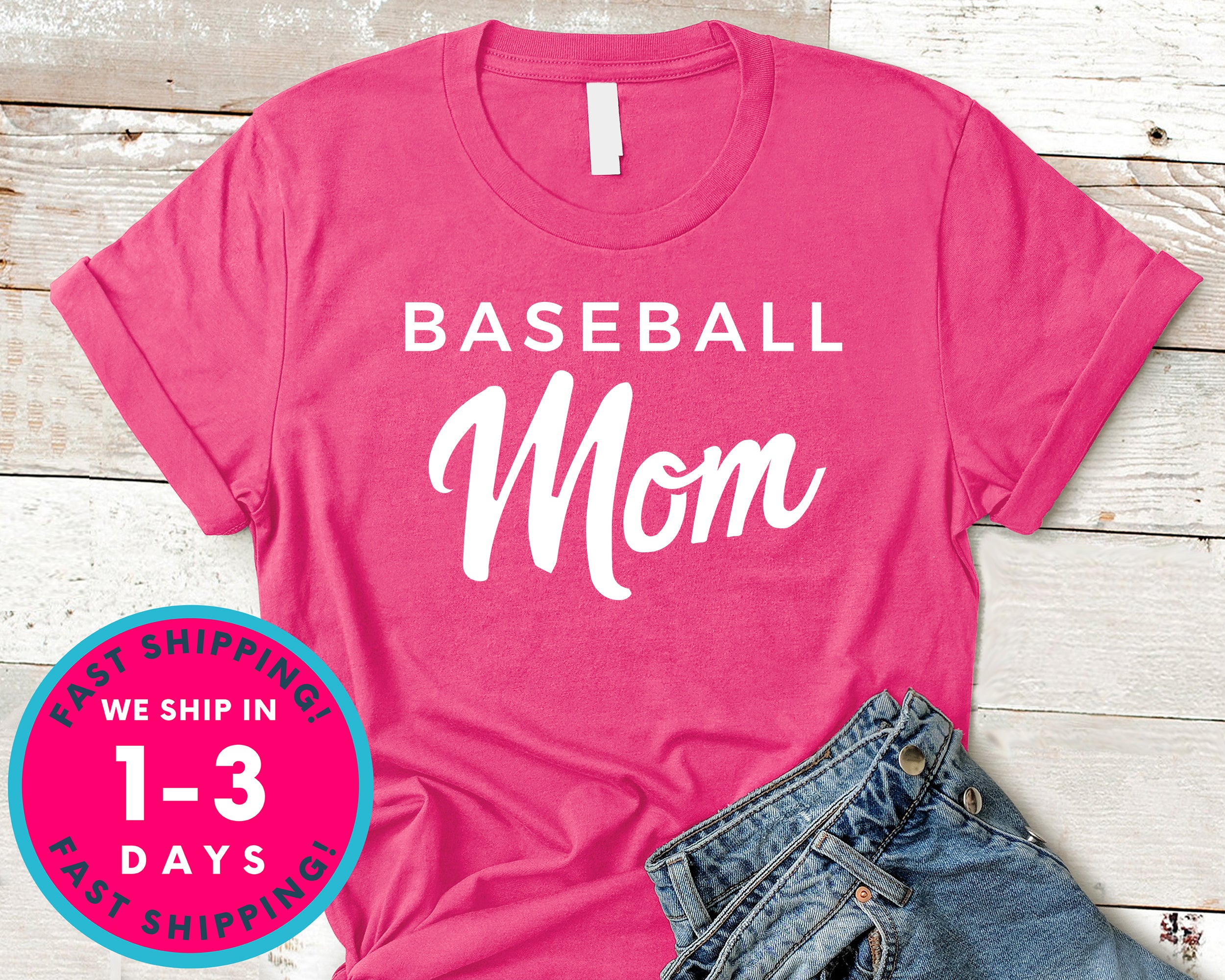 Bwomen Baseball Mom Tee T-Shirt - Sports Shirt