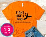 Fight Like A Girl Breast Cancer Awareness T-Shirt - Awareness Support Shirt