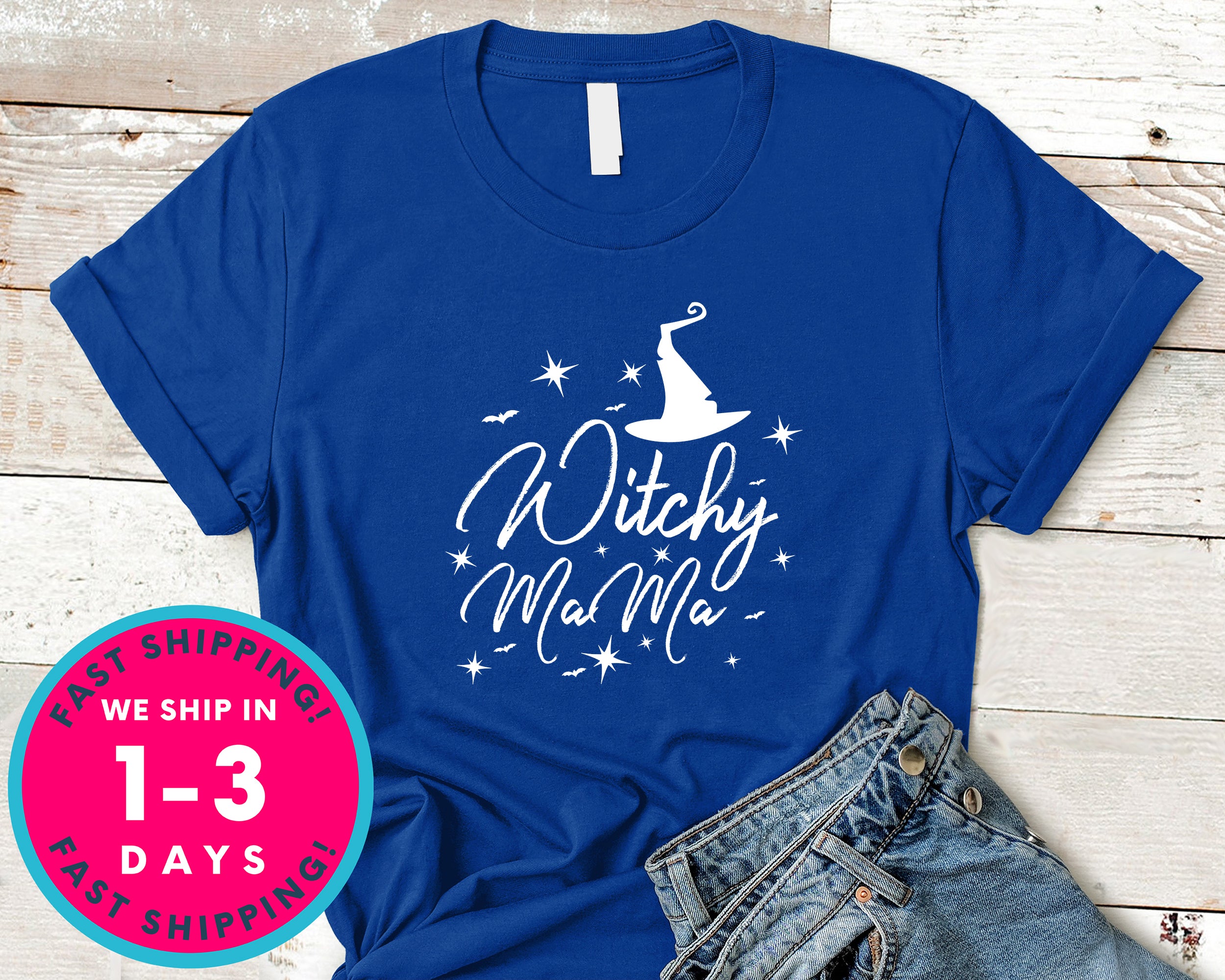 Witchy Mama Witch Cute T-Shirt - Halloween Horror Scary Shirt