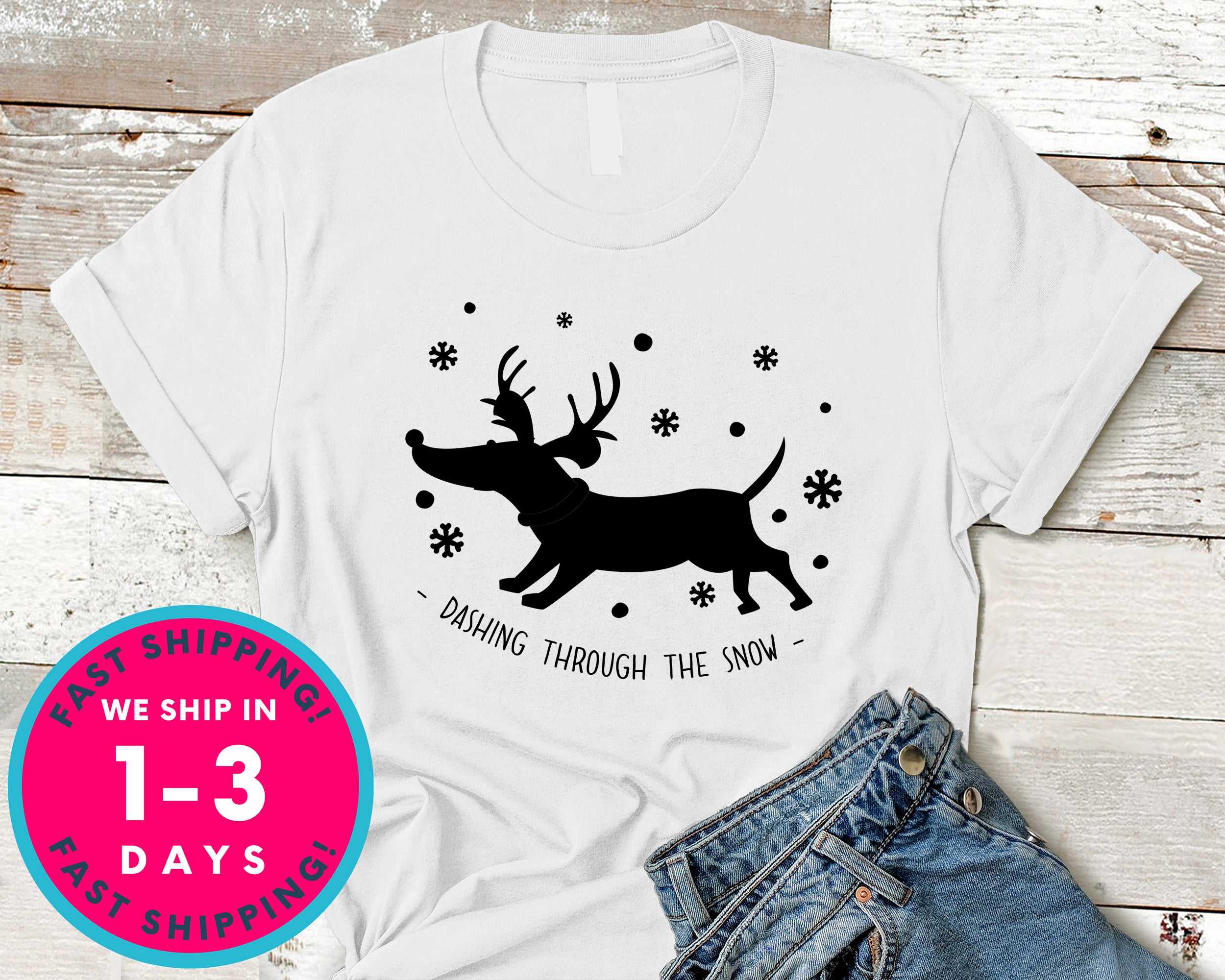 Dashing Through The Snow T-Shirt - Christmas Shirt