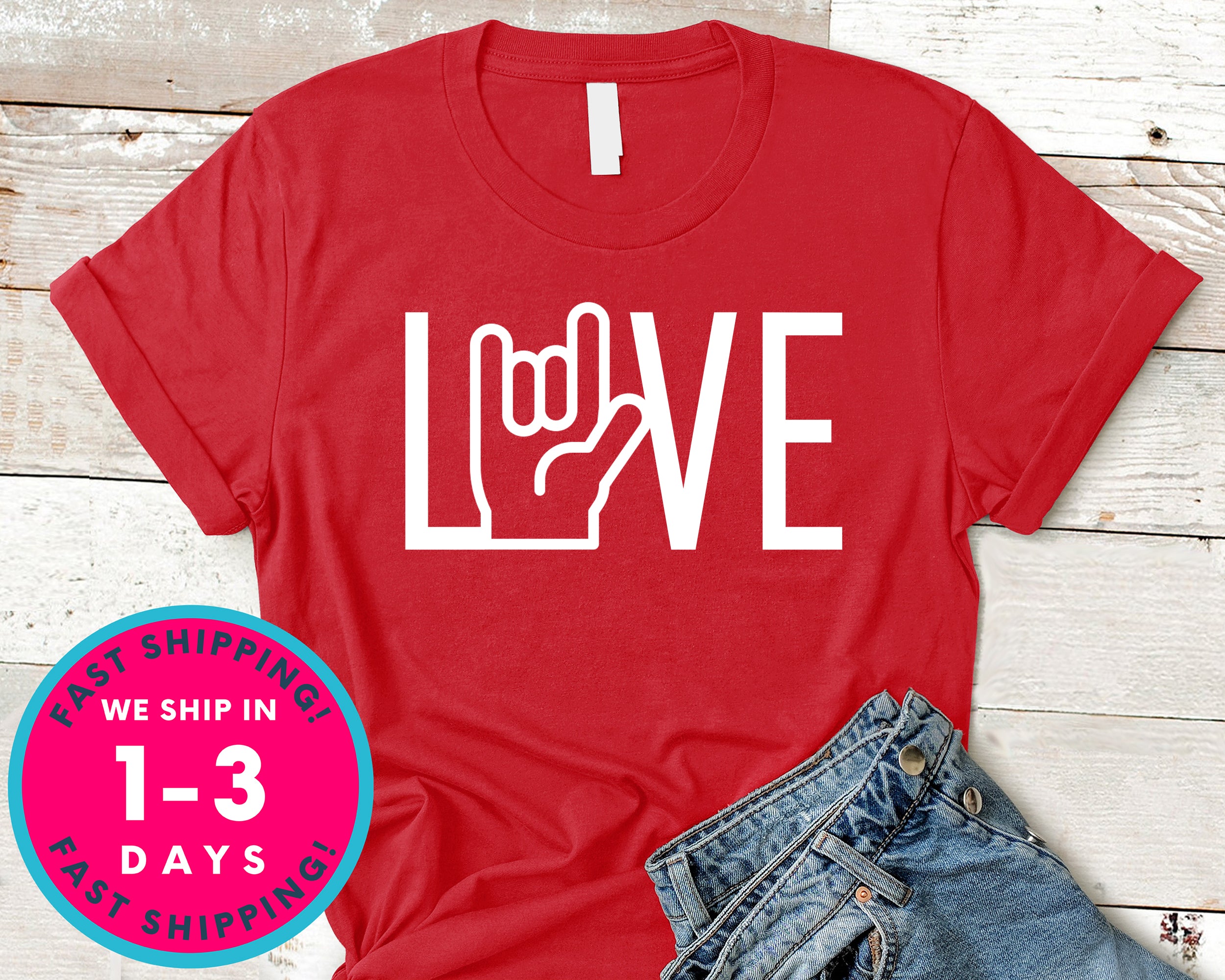 I Love You Hand Sign T-Shirt - Inspirational Quotes Saying Shirt