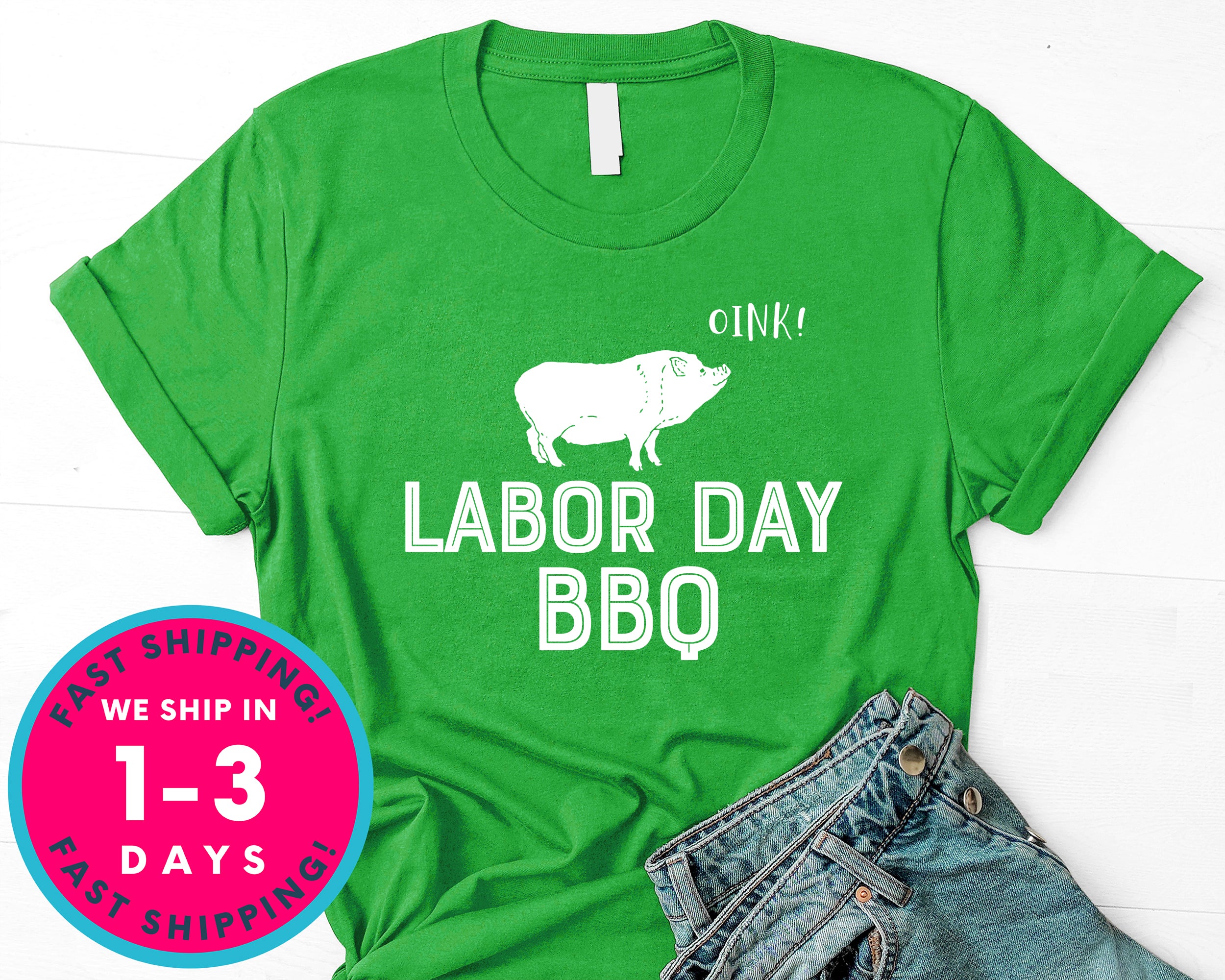 Labor Day Barbeque Bbq Oink T-Shirt - Labor Day Shirt