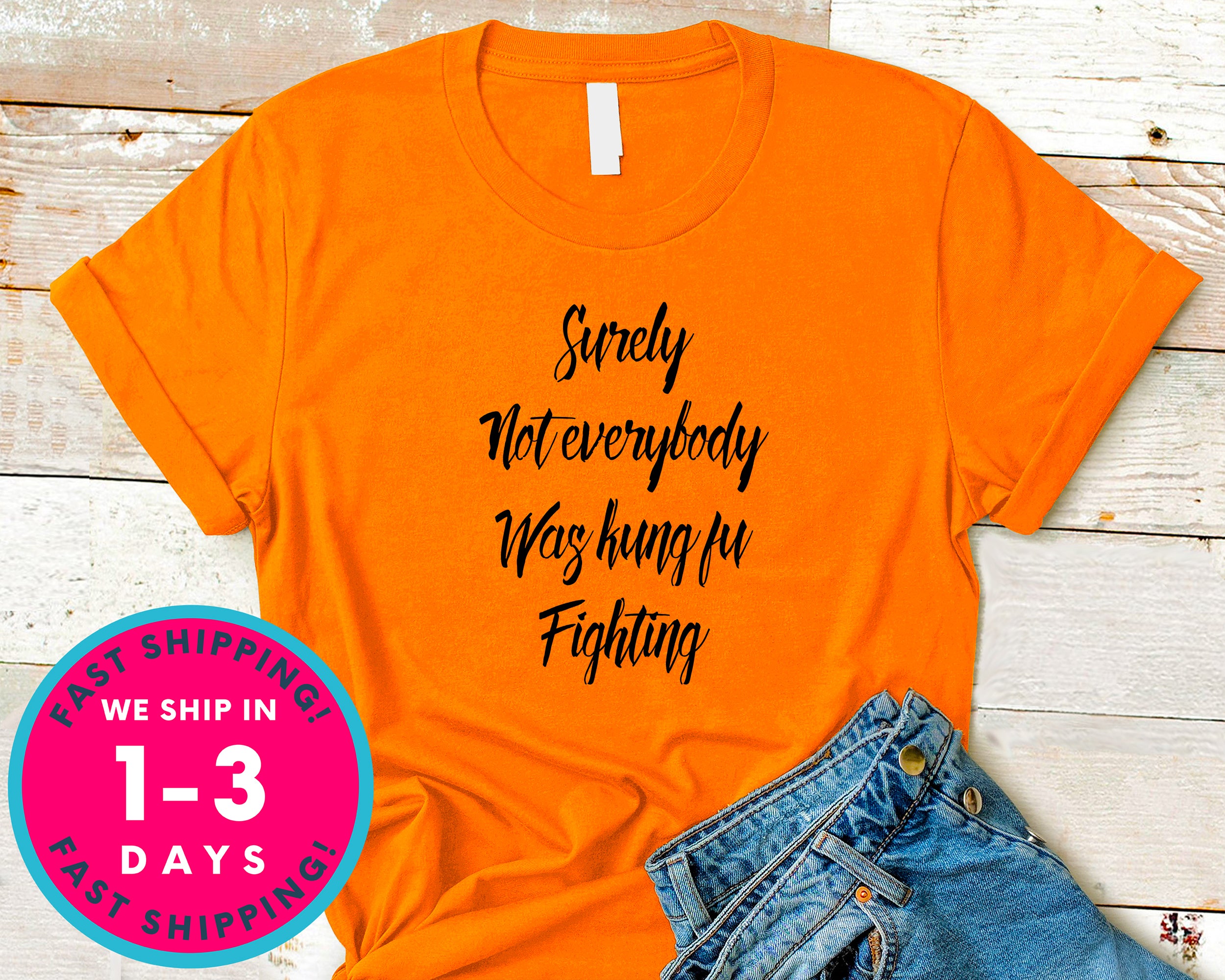 Surely Not Everybody Was Kung Fu Fighting T-Shirt - Funny Humor Shirt