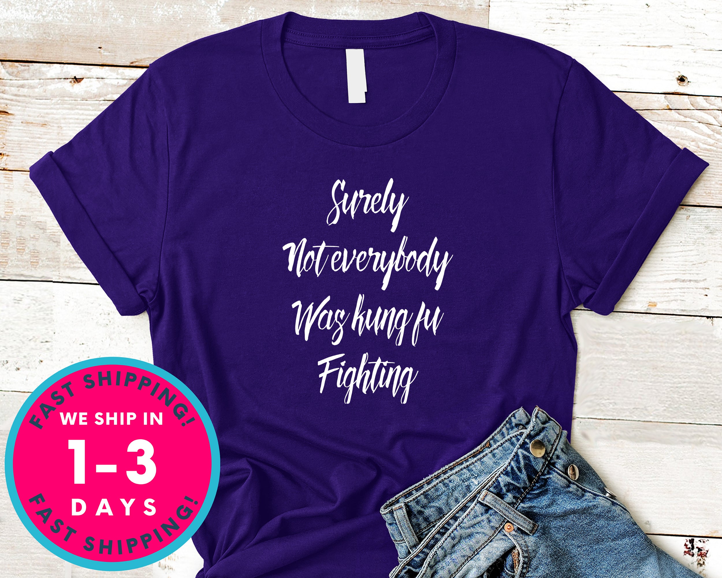 Surely Not Everybody Was Kung Fu Fighting T-Shirt - Funny Humor Shirt