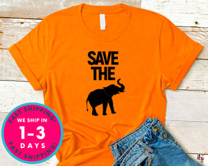 Elephant Lover Save The Elephants T-Shirt - Animals Shirt