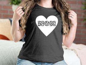 Mom Heart Flower Mother T-shirts