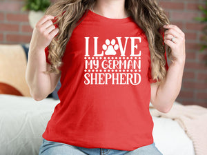 I Love My German Shepherd Dog T-shirts
